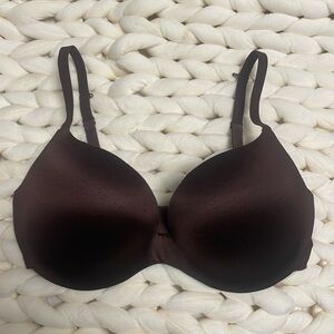 La Senza chocolate brown satin push up bra 34D
